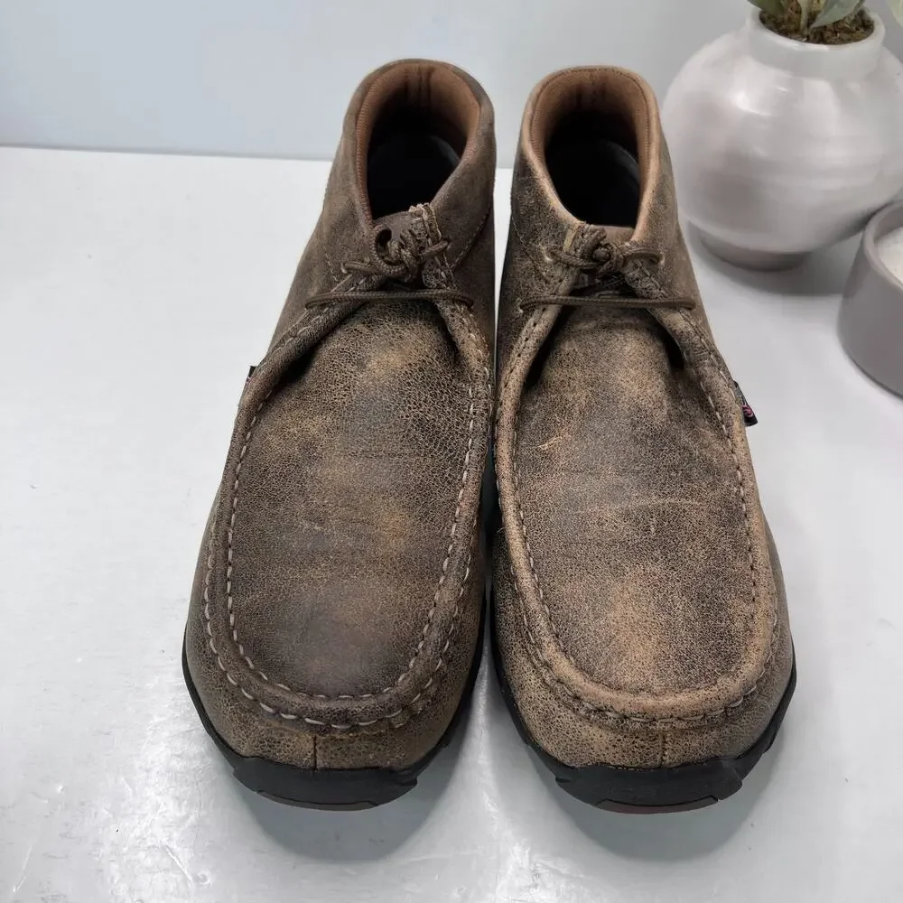 Justin Original Cappie Slip Resistant Steel Toe Work Boots Brown Men's 11M NWOB
